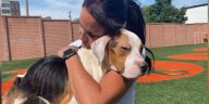 Stray Dog Who Couldn’t Stand Up Gives Rescuer Biggest Hug When She Starts To Feel Better