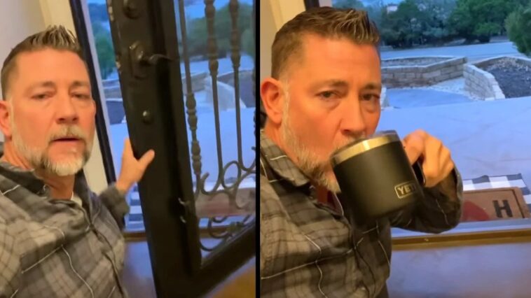 Man Opens The Door, Calls Out For ‘Buddy’ And Waits